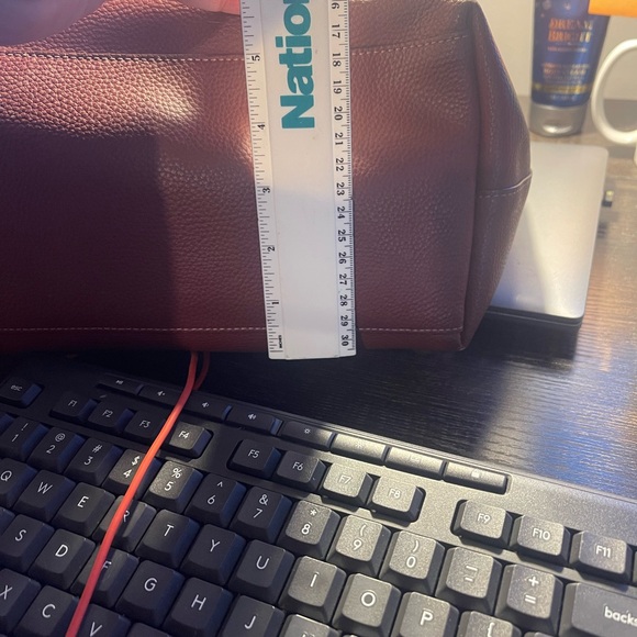 Coach Burgundy Leather Tote Bag - Picture 9 of 10